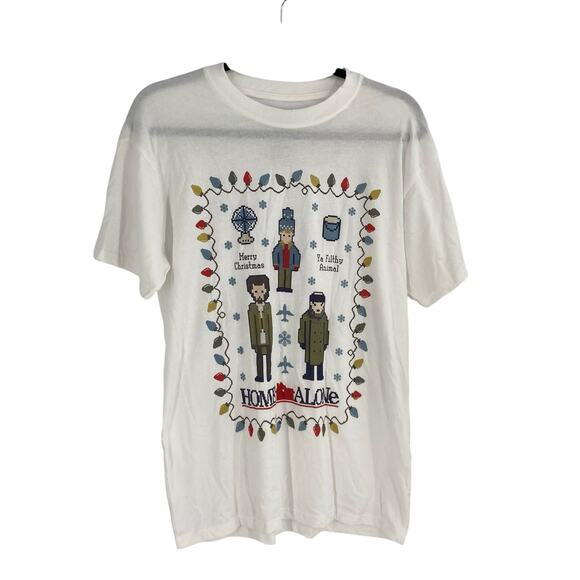 Home Alone Tops - Home Alone Graphic White Filthy Animals Short Sleeve Tee Size Medium Women’s NEW